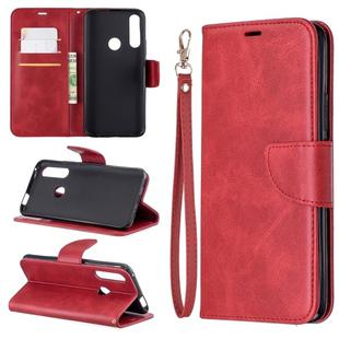 Retro Lambskin Texture Pure Color Horizontal Flip PU Leather Case for  Huawei P Smart  Z, with Holder & Card Slots & Wallet & Lanyard(Red)