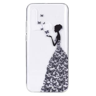 Stylish and Beautiful Pattern TPU Drop Protection Cover for Huawei P20 Lite 2019(Butterfly girl)
