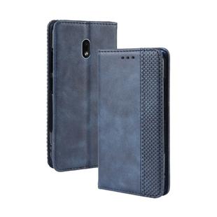 Magnetic Buckle Retro Crazy Horse Texture Horizontal Flip Leather Case for Nokia 2.2, with Holder & Card Slots & Photo Frame(Blue)