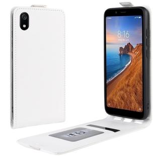 Crazy Horse Vertical Flip Leather Protective Case for Xiaomi Redmi 7A(white)