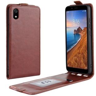 Crazy Horse Vertical Flip Leather Protective Case for Xiaomi Redmi 7A(Brown)