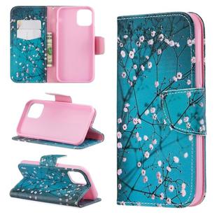 For iPhone 11 Pro Colored Drawing Pattern Horizontal Flip Leather Case,with Holder & Card Slots & Wallet(Plum Blossom)