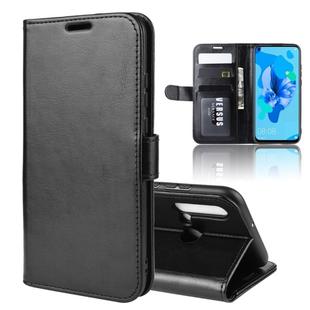 R64 Texture Single Fold Horizontal Flip Leather Case for Huawei P20 Lite 2019 / Nova 5i, with Holder & Card Slots & Wallet(black)