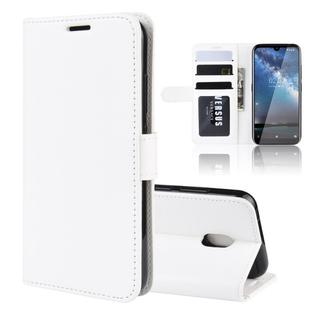 R64 Texture Single Fold Horizontal Flip Leather Case for NOKIA 2.2, with Holder & Card Slots & Wallet(white)