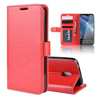 R64 Texture Single Fold Horizontal Flip Leather Case for NOKIA 2.2, with Holder & Card Slots & Wallet(red)