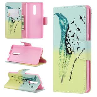 Colored Drawing Pattern Horizontal Flip Leather Case for Xiaomi Redmi K20 & K20 Pro,with Holder & Card Slots & Wallet(Feather Bird)