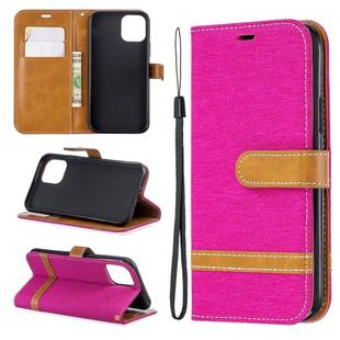 For iPhone 11 Pro Colored Drawing Pattern Horizontal Flip Leather Case, with Holder & Card Slots & Wallet(Rose red)