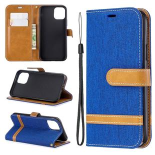 For iPhone 11 Pro Colored Drawing Pattern Horizontal Flip Leather Case, with Holder & Card Slots & Wallet(Royal blue)