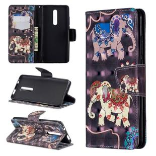 3D Colored Drawing Pattern Horizontal Flip Leather Case for Xiaomi Redmi K20 & K20 Pro, with Holder & Card Slots & Wallet(Two Elephants)