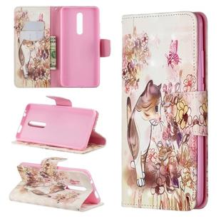 3D Colored Drawing Pattern Horizontal Flip Leather Case for Xiaomi Redmi K20 & K20 Pro, with Holder & Card Slots & Wallet(Cat)