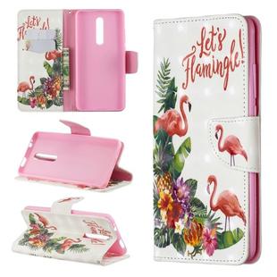 3D Colored Drawing Pattern Horizontal Flip Leather Case for Xiaomi Redmi K20 & K20 Pro, with Holder & Card Slots & Wallet(English Flamingo)