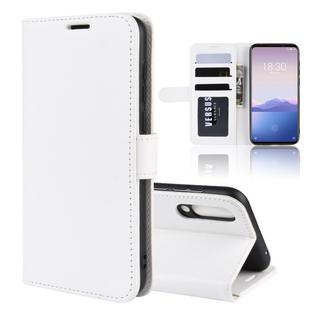 R64 Texture Single Fold Horizontal Flip Leather Case for MEIZU 16XS, with Holder & Card Slots & Wallet(white)