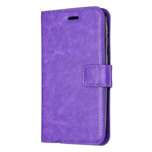 For iPhone 11 Pro Crazy Horse Texture Horizontal Flip Leather Case with Holder & Card Slots & Wallet & Photo Frame (Purple)