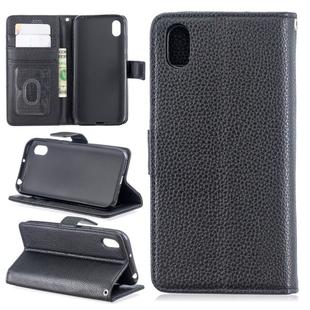 For Huawei Y5 2019 Lychee Texture Horizontal Flip Leather Case with Holder & Card Slots & Wallet & Photo Frame(Black)