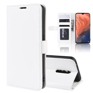 R64 Texture Single Fold Horizontal Flip Leather Case for OPPO RENO Z, with Holder & Card Slots & Wallet(white)