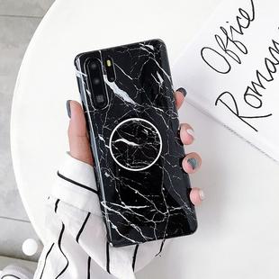 Glossy Marble Folding Bracket Anti-drop TPU Case for Huawei P30 Pro(Z30)