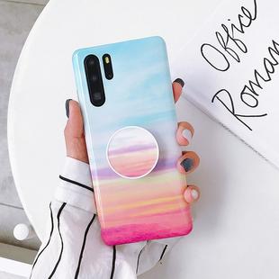 Glossy Marble Folding Bracket Anti-drop TPU Case for Huawei P30 Pro(Z16)