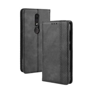 Magnetic Buckle Retro Crazy Horse Texture Horizontal Flip Leather Case for Nokia 4.2, with Holder & Card Slots & Photo Frame(Black)