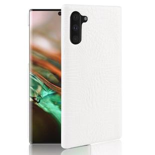 Shockproof Crocodile Texture PC + PU Case For Galaxy Note 10(White)