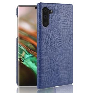Shockproof Crocodile Texture PC + PU Case For Galaxy Note 10(Blue)