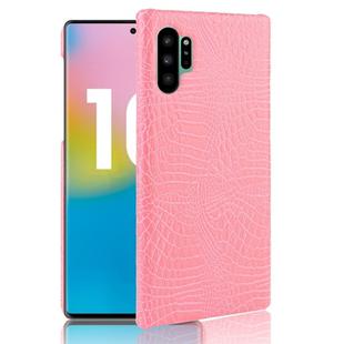 Shockproof Crocodile Texture PC + PU Case For Galaxy Note 10 Pro(Pink)