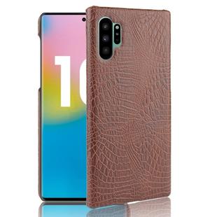 Shockproof Crocodile Texture PC + PU Case For Galaxy Note 10 Pro(Brown)