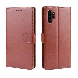 For Galaxy Note10+ Retro Crazy Horse Texture Horizontal Flip Leather Case with Holder & Card Slots & Photo Frame(Brown)