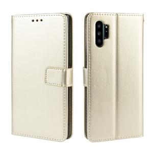 For Galaxy Note10+ Retro Crazy Horse Texture Horizontal Flip Leather Case with Holder & Card Slots & Photo Frame(Gold)