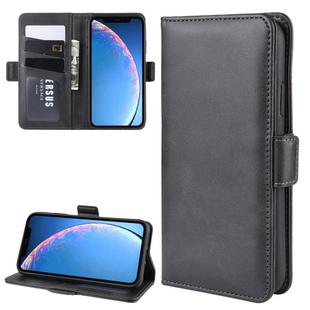 For iPhone 11 Dual-side Magnetic Buckle Horizontal Flip Leather Case , with Holder & Card Slots & Wallet & Photo Frame(Black)