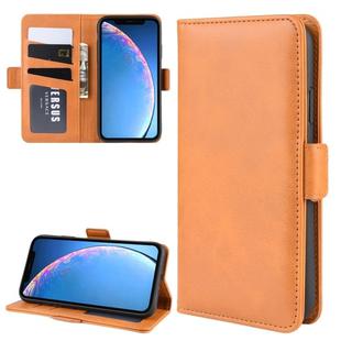 For iPhone 11 Dual-side Magnetic Buckle Horizontal Flip Leather Case , with Holder & Card Slots & Wallet & Photo Frame(Yellow)