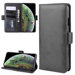 Dual-side Magnetic Buckle Horizontal Flip Leather Case for iPhone X & XS, with Holder & Card Slots & Wallet & Photo Frame(Black)