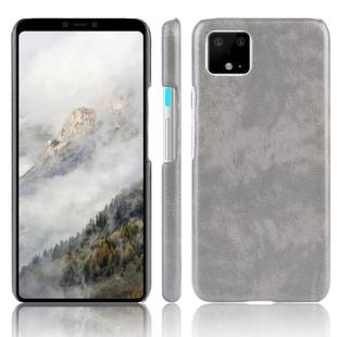 Shockproof Litchi Texture PC + PU Case For Google Pixel 4(Gray)