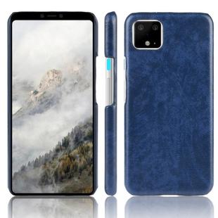 Shockproof Litchi Texture PC + PU Case For Google Pixel 4(Blue)