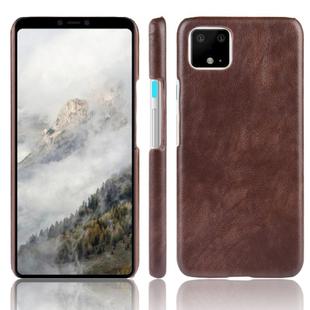 Shockproof Litchi Texture PC + PU Case For Google Pixel 4(Brown)