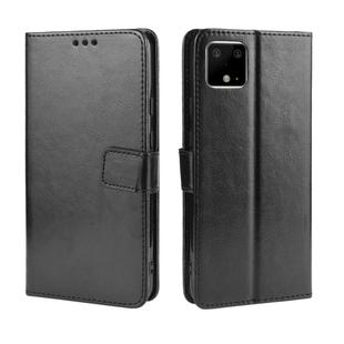 Retro Crazy Horse Texture Horizontal Flip Leather Case for Google Pixel 4 , with Holder & Card Slots & Photo Frame(Black)