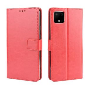 Retro Crazy Horse Texture Horizontal Flip Leather Case for Google Pixel 4 , with Holder & Card Slots & Photo Frame(Red)