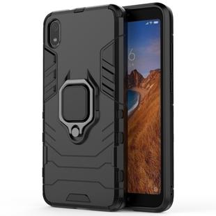 PC + TPU Shockproof Protective Case with Magnetic Ring Holder for Xiaomi Redmi 7A(Black)