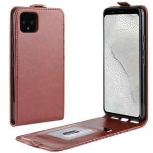 Crazy Horse Vertical Flip Leather Protective Case for Google Pixel 4 XL(Brown)
