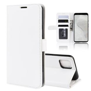 R64 Texture Single Fold Horizontal Flip Leather Case for Pixel 4 XL, with Holder & Card Slots & Wallet(white)