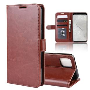 R64 Texture Single Fold Horizontal Flip Leather Case for Pixel 4 XL, with Holder & Card Slots & Wallet(Brown)