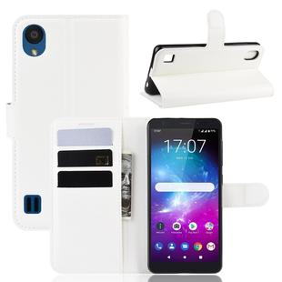 Litchi Texture Horizontal Flip Leather Case for ZTE Blade A5 (2019), with Wallet & Holder & Card Slots(white)