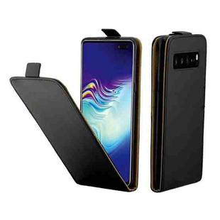 Business Style Vertical Flip TPU Leather Case  with Card Slot For Galaxy S10 5G/G977(black)
