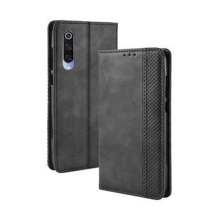 Magnetic Buckle Retro Crazy Horse Texture Horizontal Flip Leather Case for Xiaomi Mi CC9/Xiaomi Mi CC9mt Meitu Edition , with Holder & Card Slots & Photo Frame(Black)