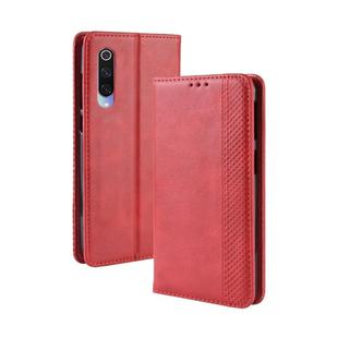 Magnetic Buckle Retro Crazy Horse Texture Horizontal Flip Leather Case for Xiaomi Mi CC9/Xiaomi Mi CC9mt Meitu Edition , with Holder & Card Slots & Photo Frame(Red)