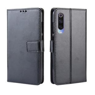 Retro Crazy Horse Texture Horizontal Flip Leather Case for Xiaomi Mi CC 9 / Xiaomi Mi CC 9 mt Meitu Edition , with Holder & Card Slots & Photo Frame(Black)