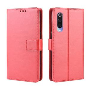 Retro Crazy Horse Texture Horizontal Flip Leather Case for Xiaomi Mi CC 9 / Xiaomi Mi CC 9 mt Meitu Edition , with Holder & Card Slots & Photo Frame(Red)