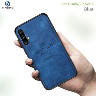 PINWUYO Shockproof Waterproof Full Coverage PC + TPU + Skin Protective Case  for Huawei Nova5(Blue)