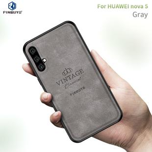 PINWUYO Shockproof Waterproof Full Coverage PC + TPU + Skin Protective Case  for Huawei Nova5(Gray)