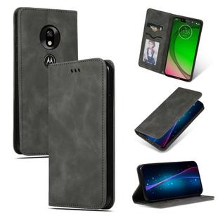 Retro Skin Feel Business Magnetic Horizontal Flip Leather Case for MOTO G7 Play European version(Dark Gray)