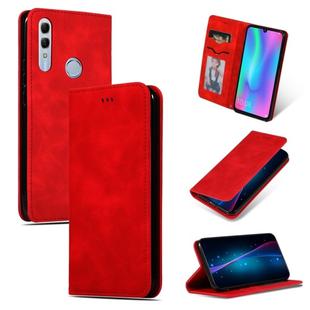 Retro Skin Feel Business Magnetic Horizontal Flip Leather Case for Huawei Honor 10 Lite / Honor 20 Lite / Honor 10i / Honor 20i(Red)